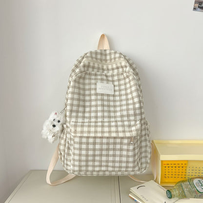 Lässiger karierten Schulrucksack