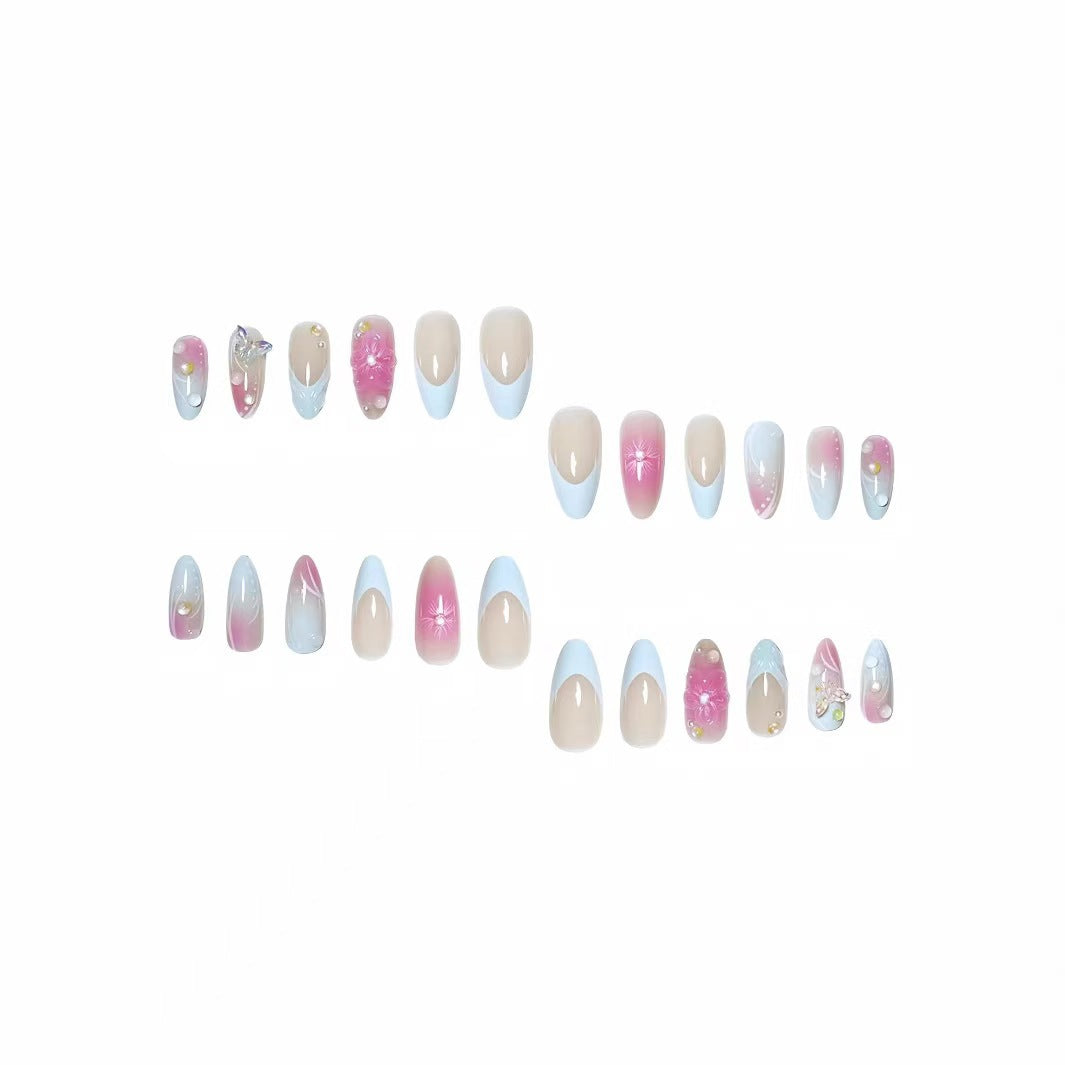 Premium Floral Art Press-On Nail Set Brehn
