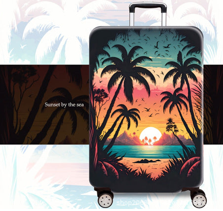 Damen Hartschalenreisekoffer mit traumhaftem Sonnenuntergangsdesign Brehn