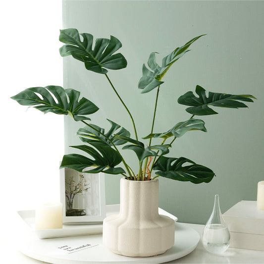 Dekorative Monstera Blatt Pflanzenanordnung für Zuhause