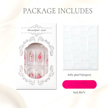 Dekoratives Floral Press-On Nagelset