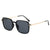 Damen modische oversized Sonnenbrille mit exklusiven Metall-Details Brehn