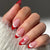 Festliches Thema Press-On Nagelset mit dekorativem Weihnachtsmannhut-Design Brehn