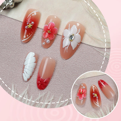 Dekoratives Floral Nagelkunst Set