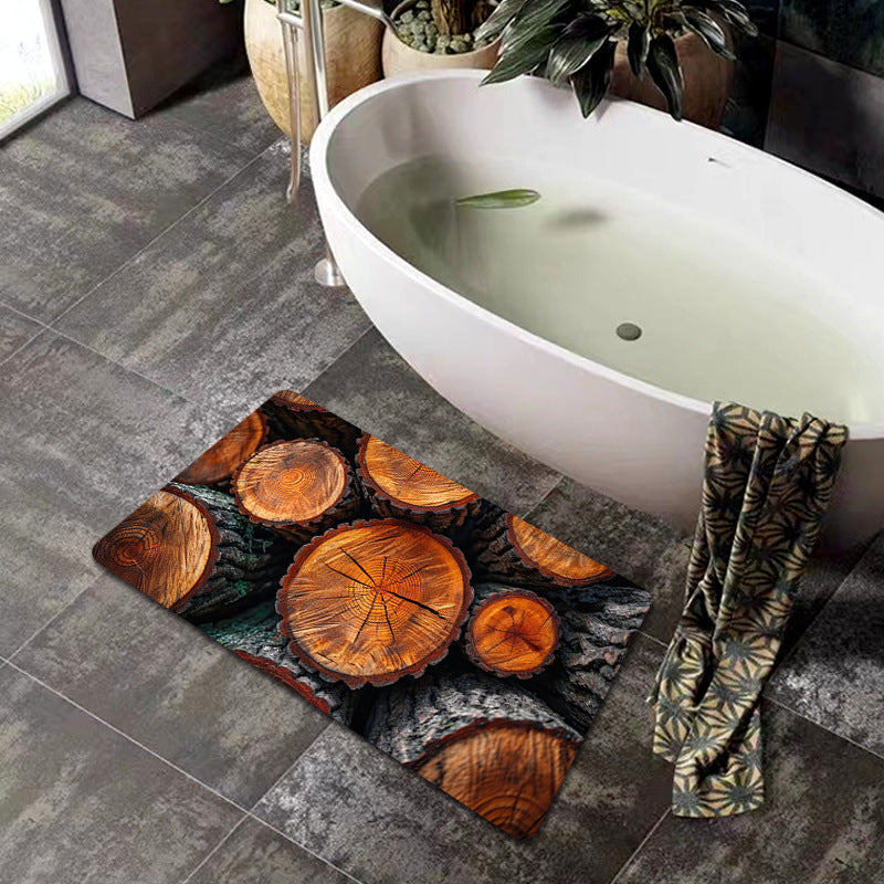 Natürliche Holzmaserung Badmatte Brehn