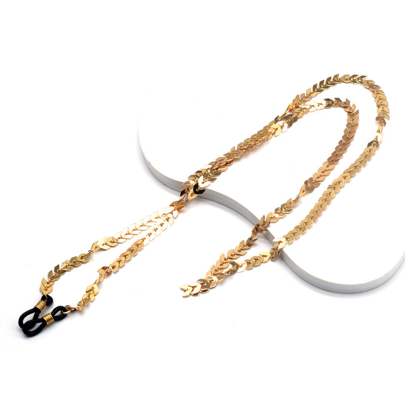 Elegante vergoldete Brille Kette Brehn