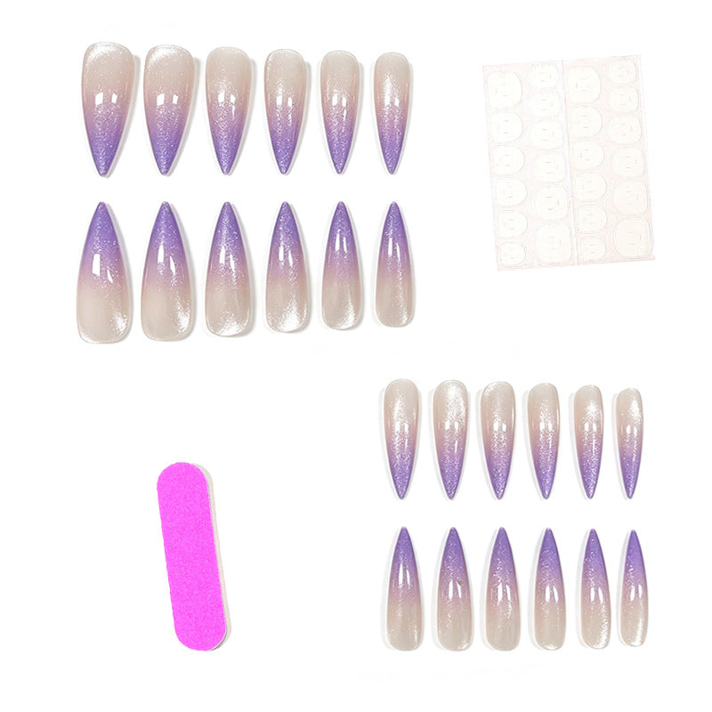 Glitter Ombre Stiletto Nagelverlängerungen Brehn