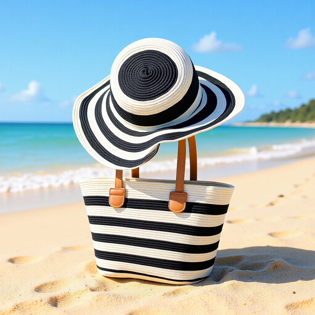 Strandtasche mit Passendem Hut Brehn