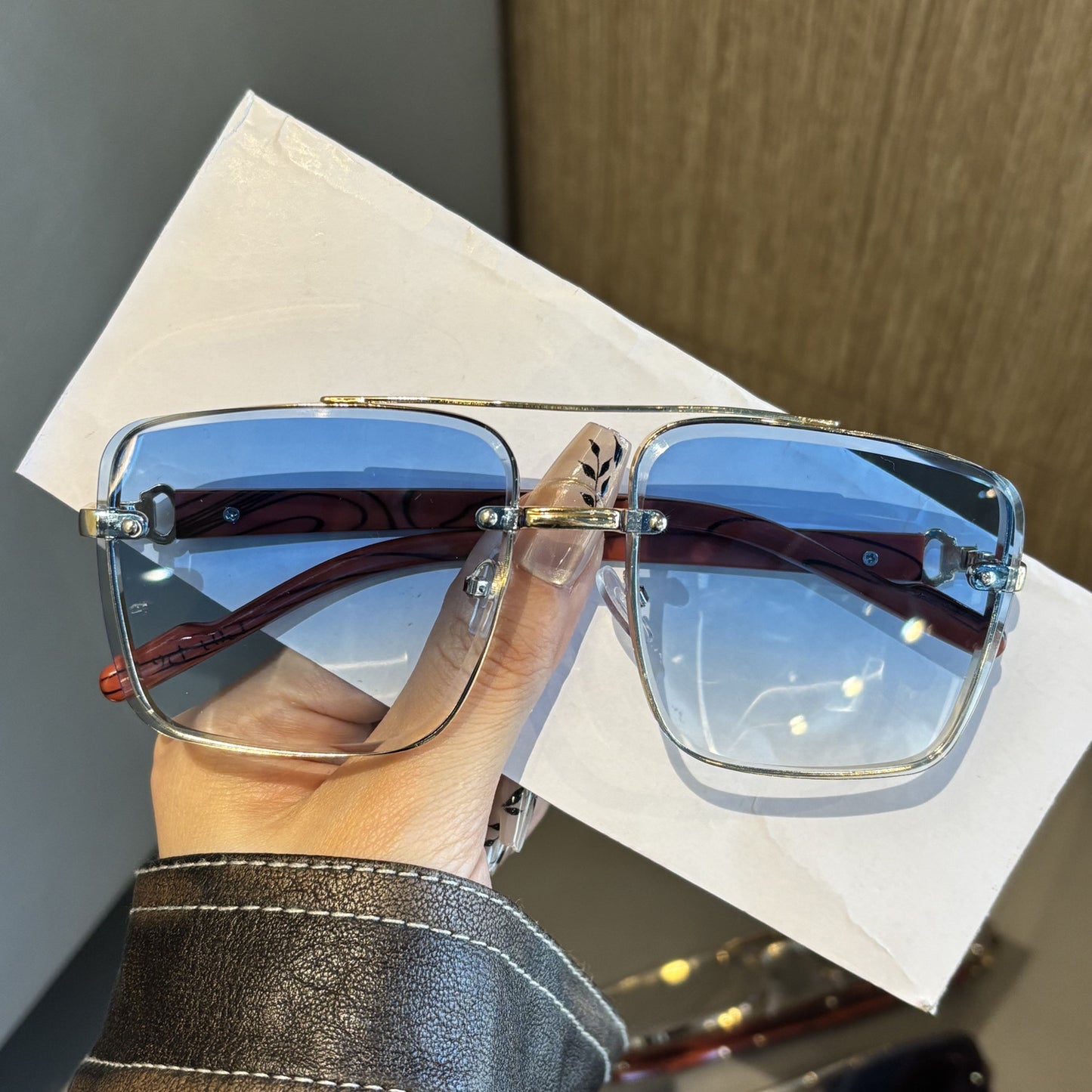 Oversized quadratische Rahmen-Sonnenbrille Brehn