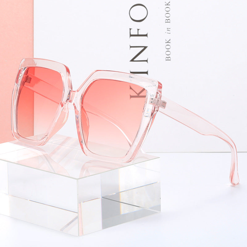 Damen modische transparente Sonnenbrille mit quadratischen Gläsern Brehn