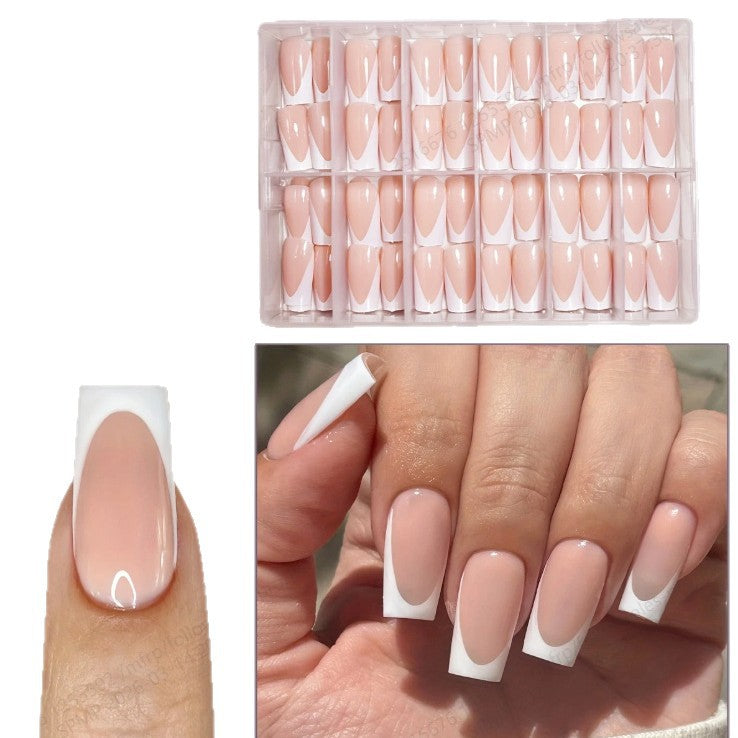 Stylisches French Tip Drucknagelset Brehn