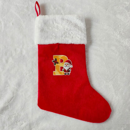 Festlicher Weihnachtsstrumpf mit personalisierbarem Motiv
