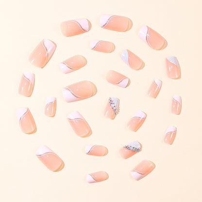 Elegante französische Spitze Acryl-Nagelverstärkungen Brehn