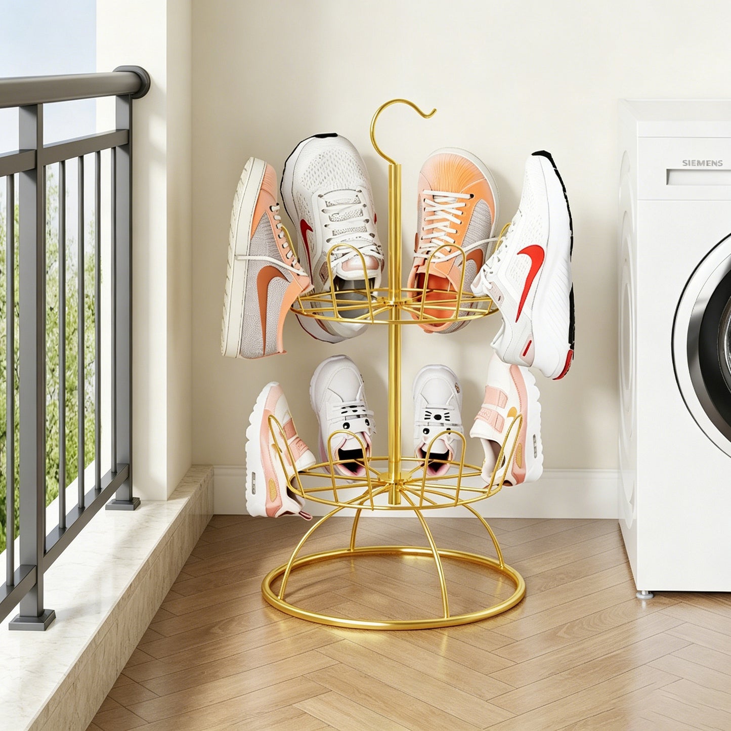 Moderner runder Schuh-Organizer Brehn