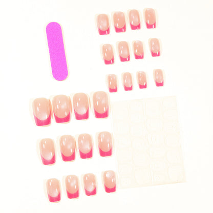 Stylische Acryl French Tip Nagelkunst Brehn