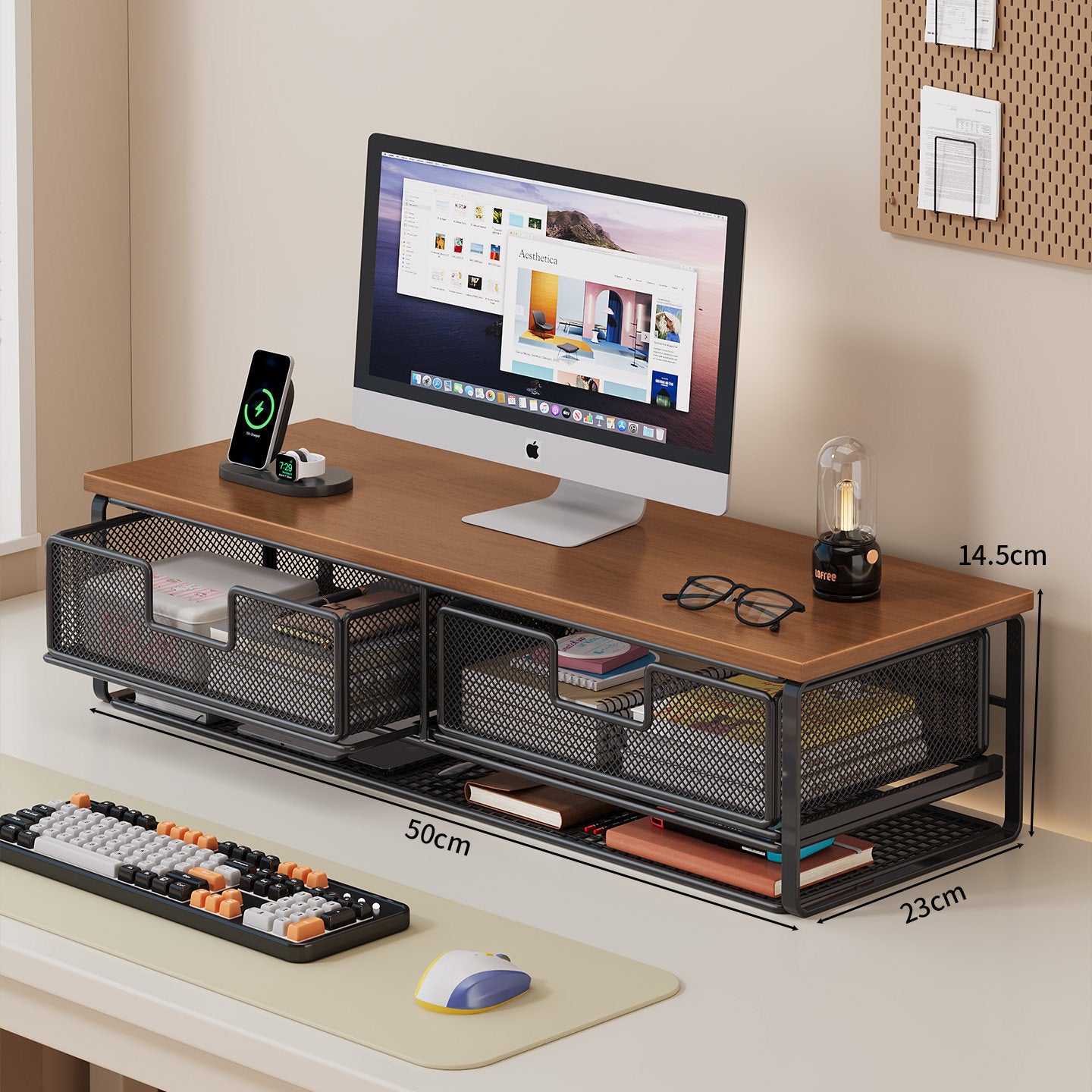 Multi-Funktions-Schreibtisch-Organizer mit Mesh-Speicherboxen Brehn