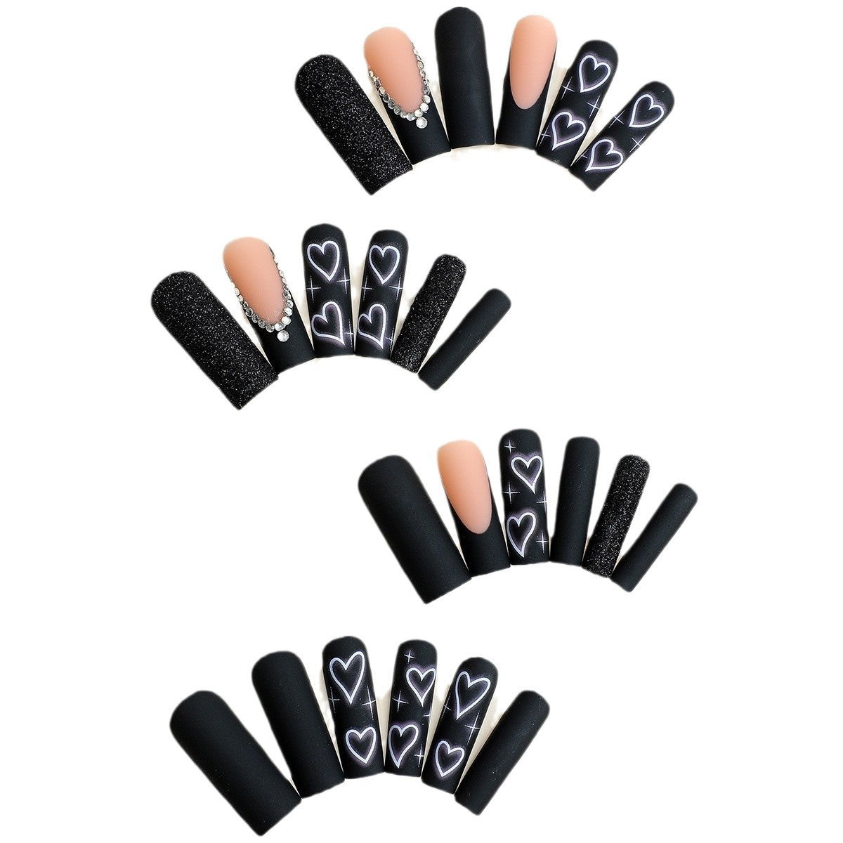 Künstlerisch Herz-verzierte Nagelverzierungen Brehn