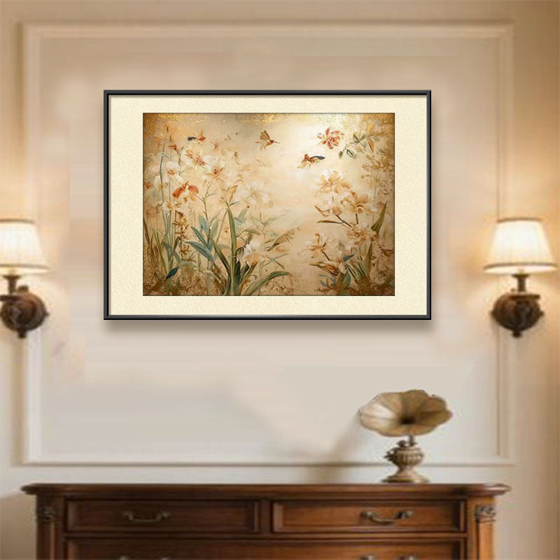 Elegante Blumen Wandkunst
