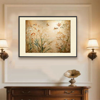Elegante Blumen Wandkunst