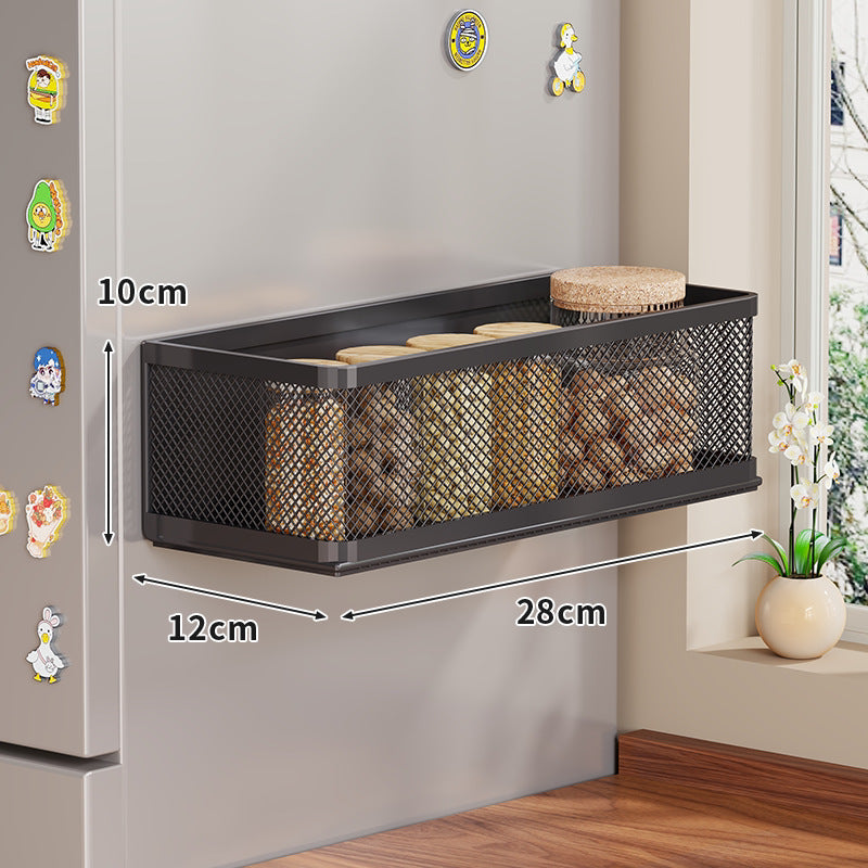 Magnetischer Mesh-Wandkorb für die seitliche Aufbewahrung im Kühlschrank