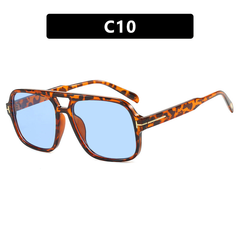 Damen trendige Sonnenbrille mit quadratischem Rahmen und polarisierenden gelben Gläsern Brehn