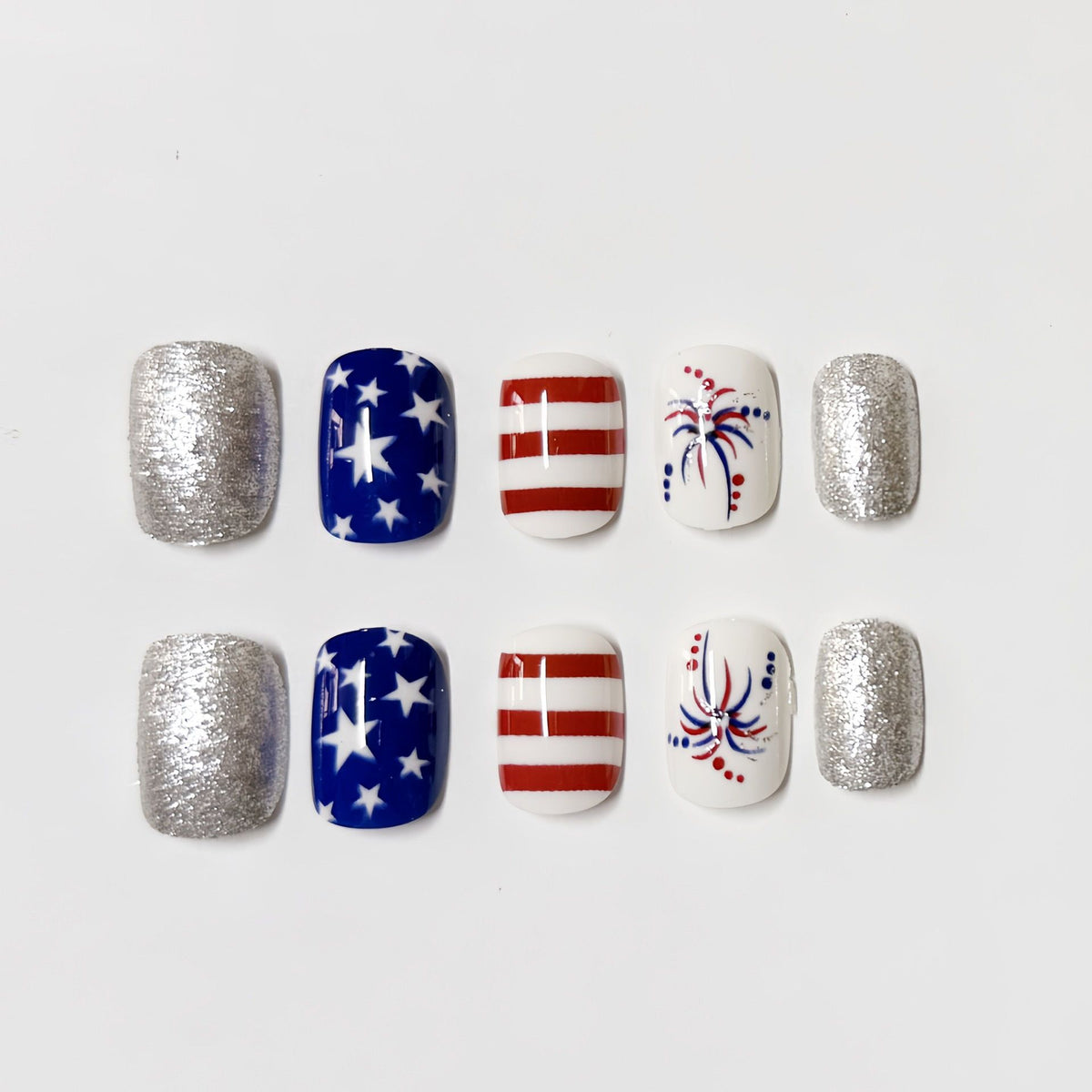 Festliches Feuerwerk und Stern Nagelkunst Set Brehn