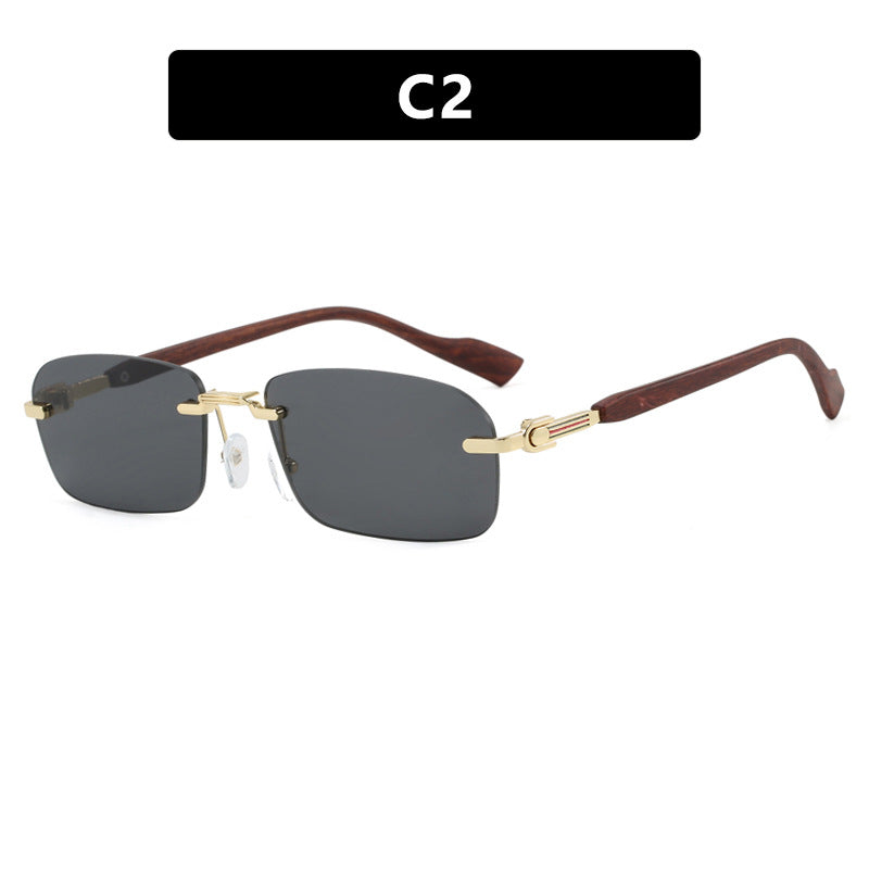 Damen Sonnenbrille mit elegantem Metallrahmen und stilvollen Holzdetails Brehn