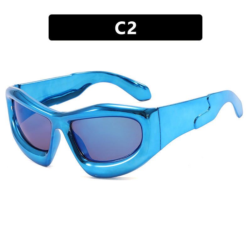 Damen Sportliche Sonnenbrille mit futuristischem Design Brehn   