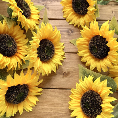 Realistische Künstliche Sonnenblumenstängel