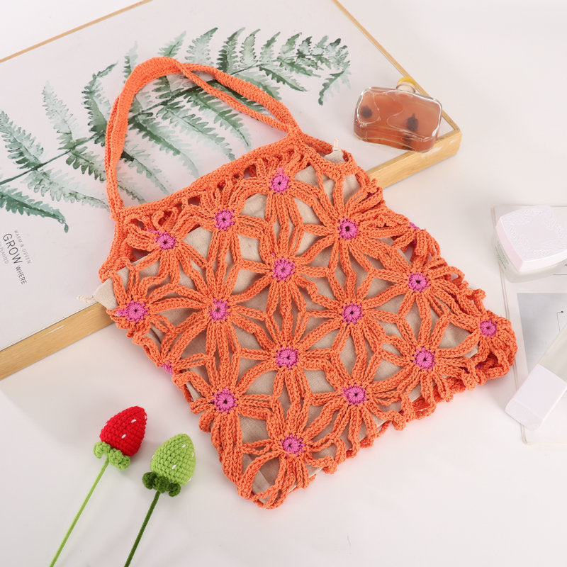 Handgefertigte Blumenmuster-Shopper-Tasche Brehn