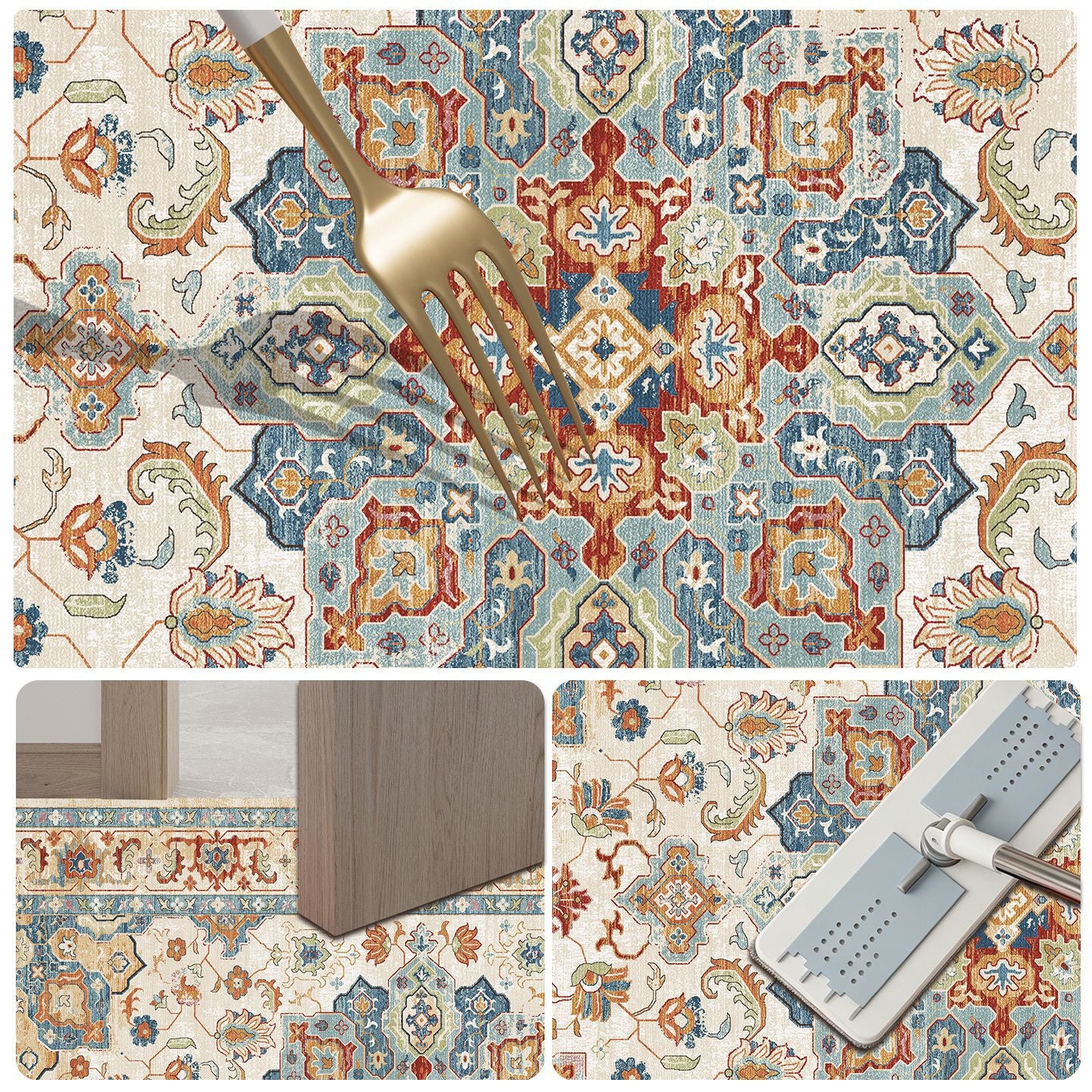 Elegante von Vintage inspirierte Badematte Brehn