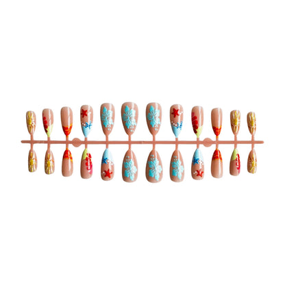 Künstlerisches Sommer-Themen-Acryl-Nagelkunstset