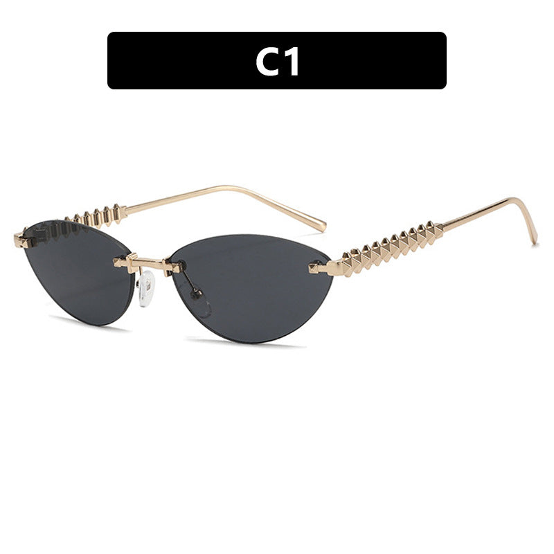 Damen Sonnenbrille im modernen, geometrischen Design mit stylishem Metallrahmen und UV-Schutz Brehn
