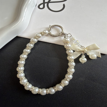 Elegante Perlen Charm Schlüsselanhänger Brehn