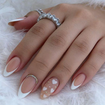 Herz-verzierte Gel-Nagelkunst-Set Brehn