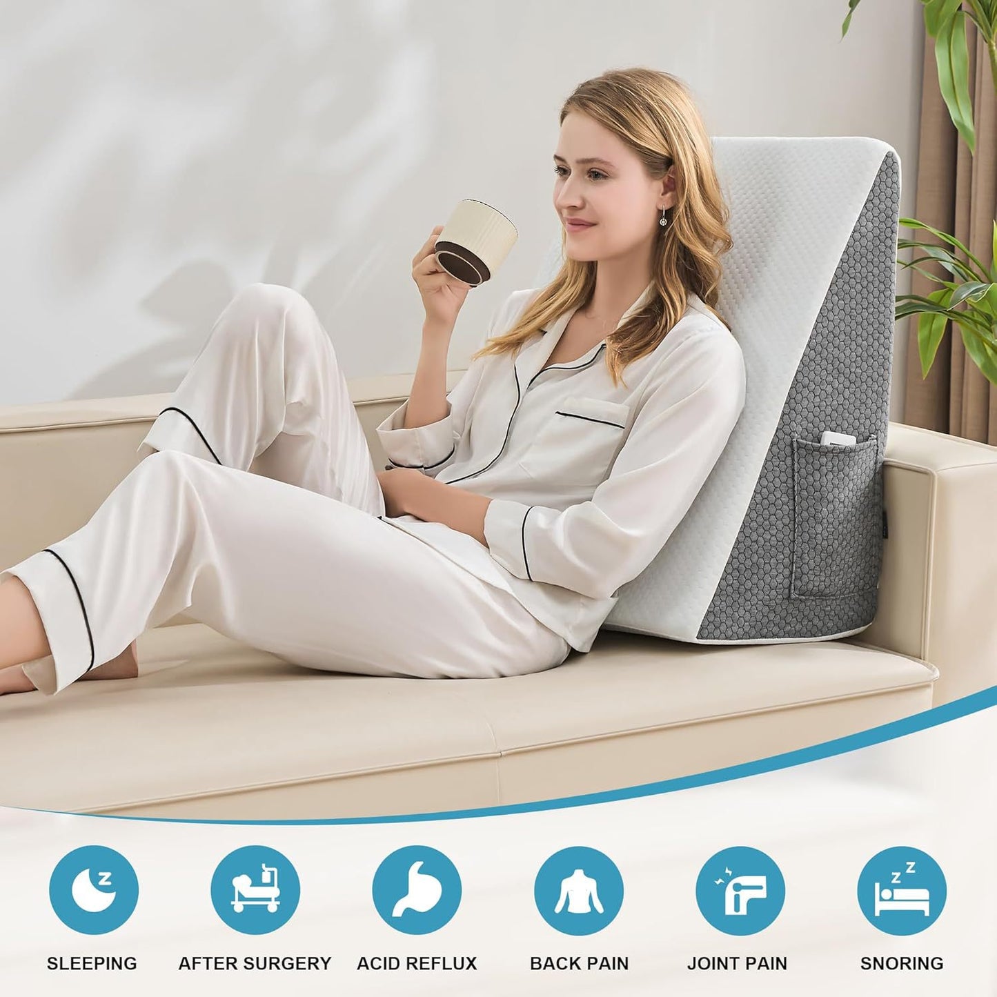 Verstellbares Entspannungs-Rückenstützkissen Wedge Pillow