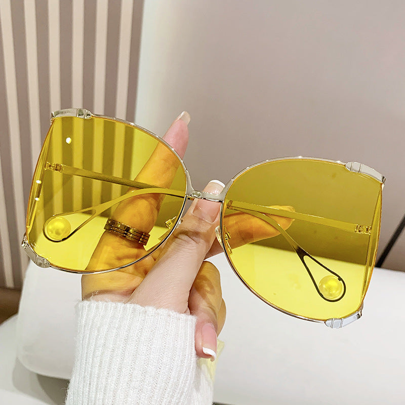 Damen modische Brille mit elegantem Perlendekor Brehn