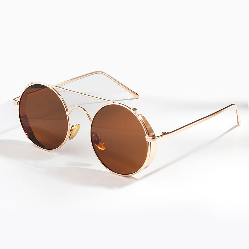 Modische Runde Sonnenbrille mit Feinem Metallrahmen Brehn