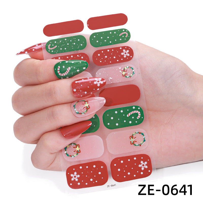 Florale Nagelkunst Aufkleber