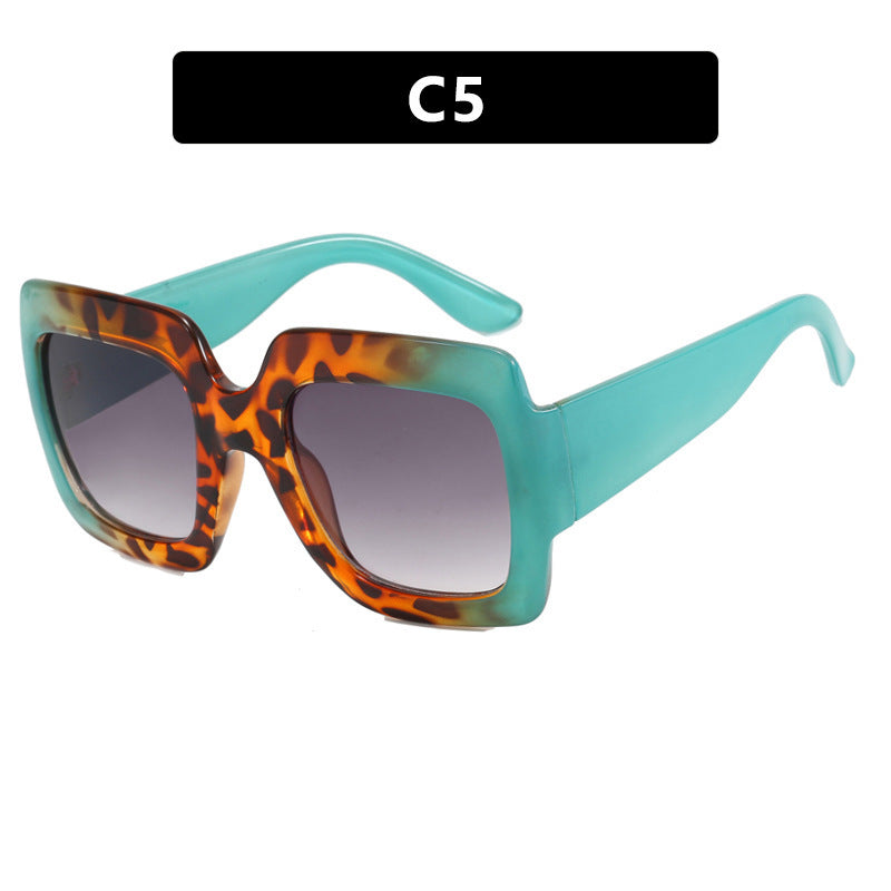 Damen oversized Quadratische Sonnenbrille mit markantem Schildpatt-Design Brehn