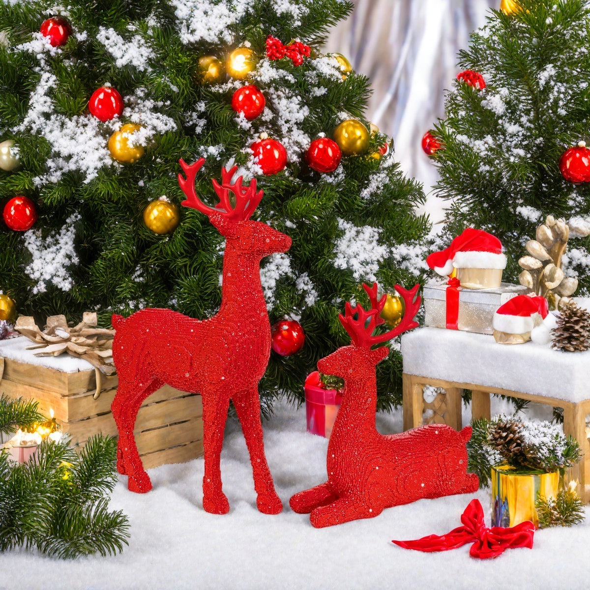 Elegante Weihnachtsdeko in Form von Rentieren Brehn