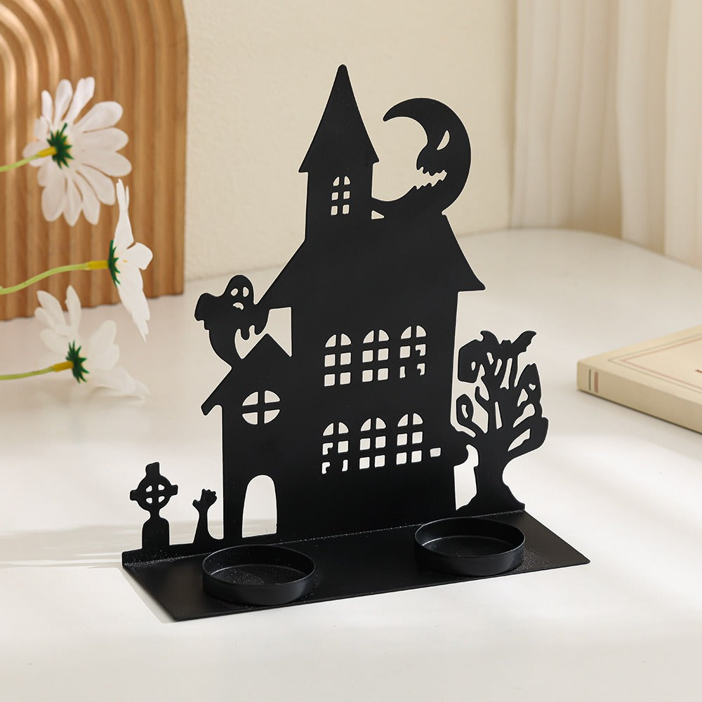 Haunted House Metall Teelichthalter Deko Brehn