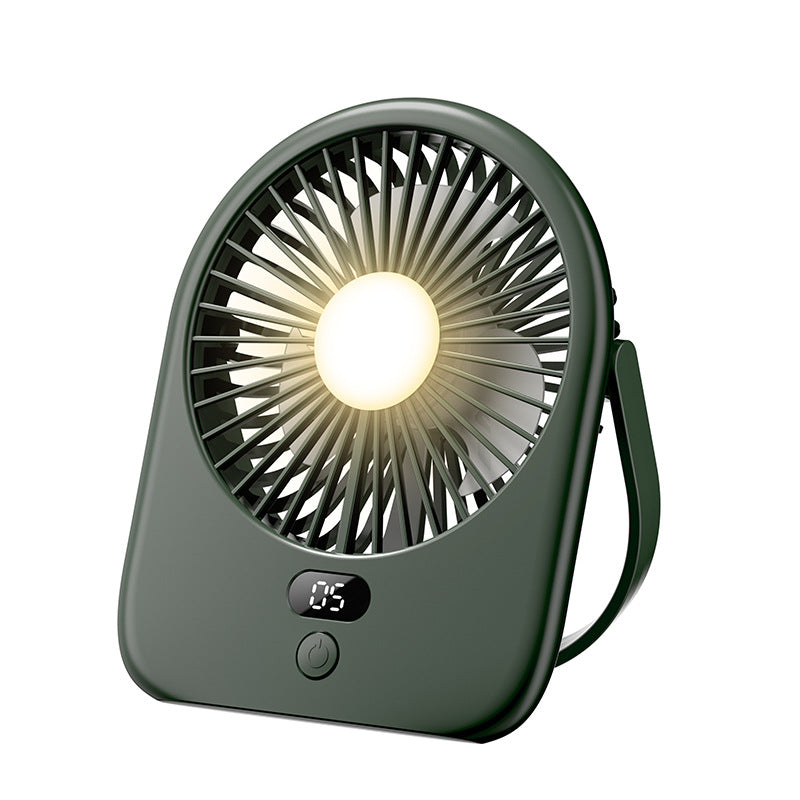 Unisex wiederaufladbarer LED Schreibtischventilator mit digitaler Anzeige Brehn