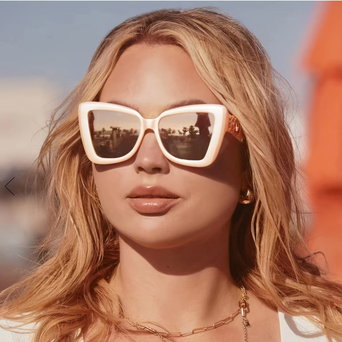 Damen modische Sonnenbrille mit auffälligem Design und robustem Rahmen Brehn