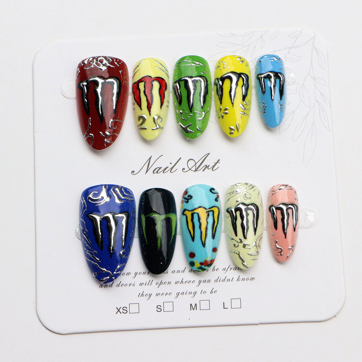 Kreative Nagelkunst Druck-On Designs