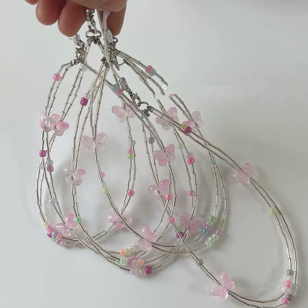 Dekorativer Schmetterlings Charm Brillenband Brehn