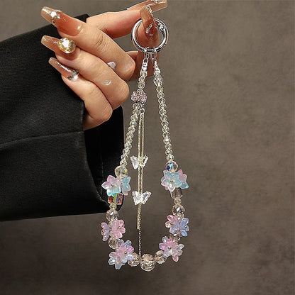 Dekorativer floral Charme Telefon Lanyard Brehn