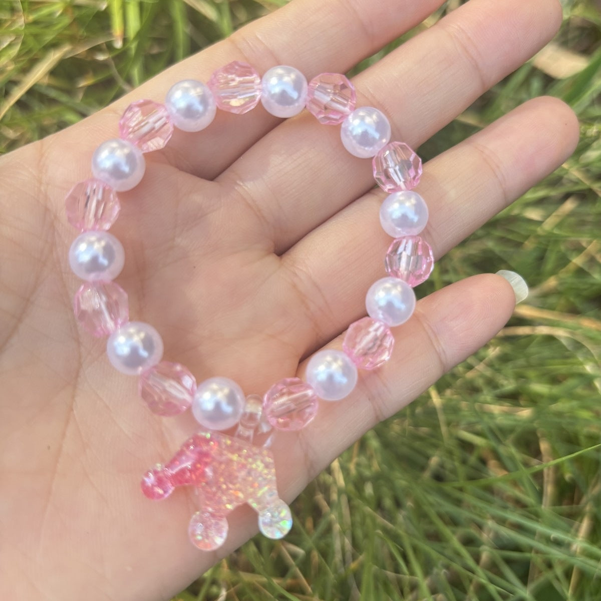 Süßes Armband mit Elefantenanhänger Aus Glas Brehn