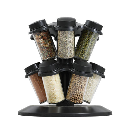 Rotating Eight-Jar Magnetic Spice Rack Carousel