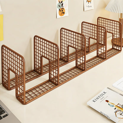 Mesh Metall Schreibtisch Buchorganisator mit verstellbaren Fächern und rutschfester Basis